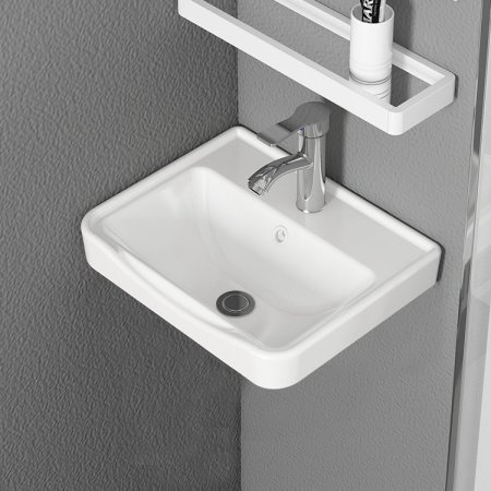 مغسلة معلقة صغيرة لحمامات الضيوف (Compact / Cloakroom Sink)