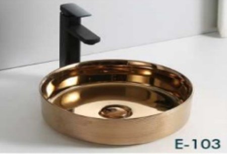 حوض ديكور سيراميك فوق الرخامة (Vessel Sink)