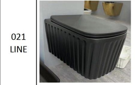 مرحاض حمام معلق BLACK LINE